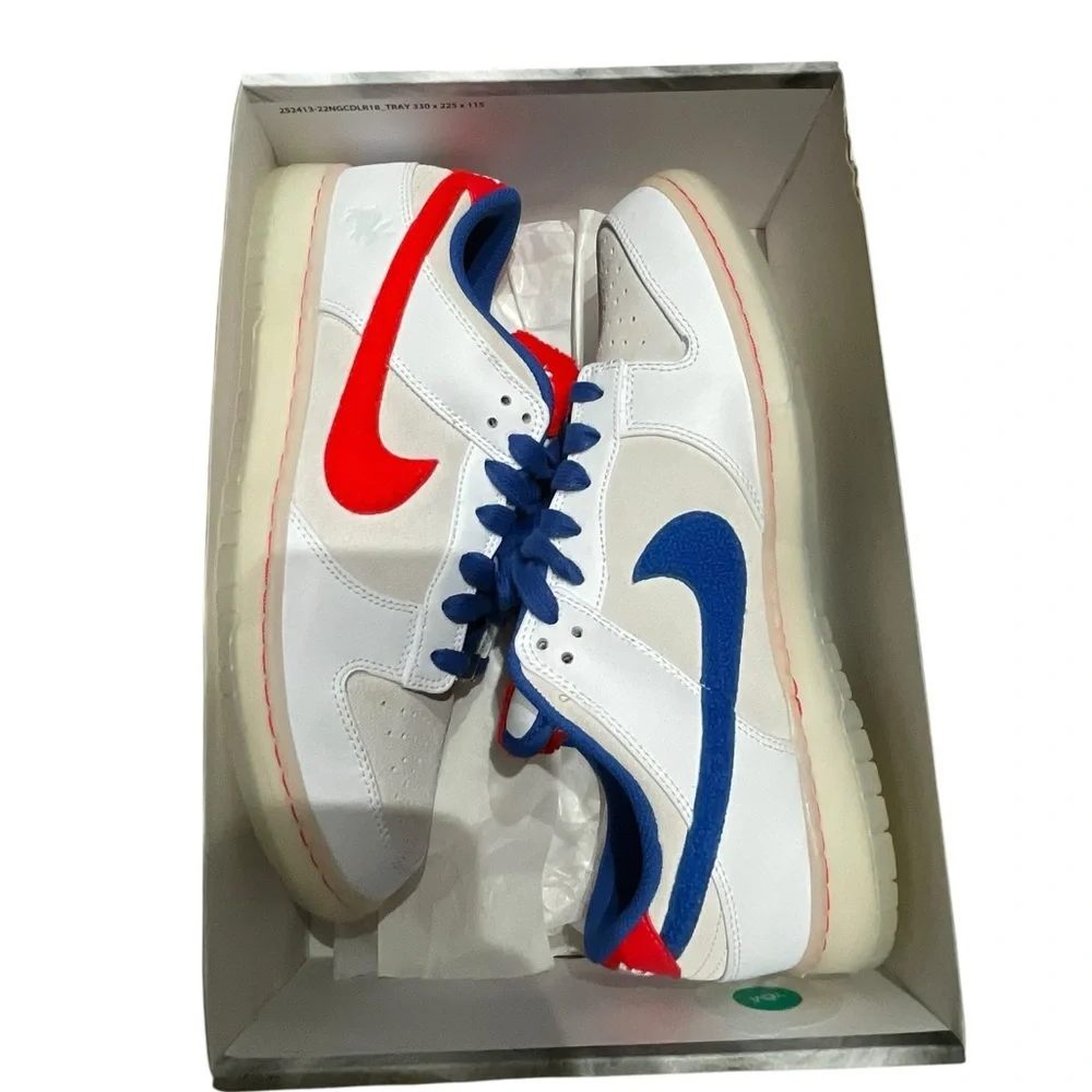 Nike Dunk Low Retro PRM Year of the Rabbit White Crimson Varsity Royal - Picture 3 of 7